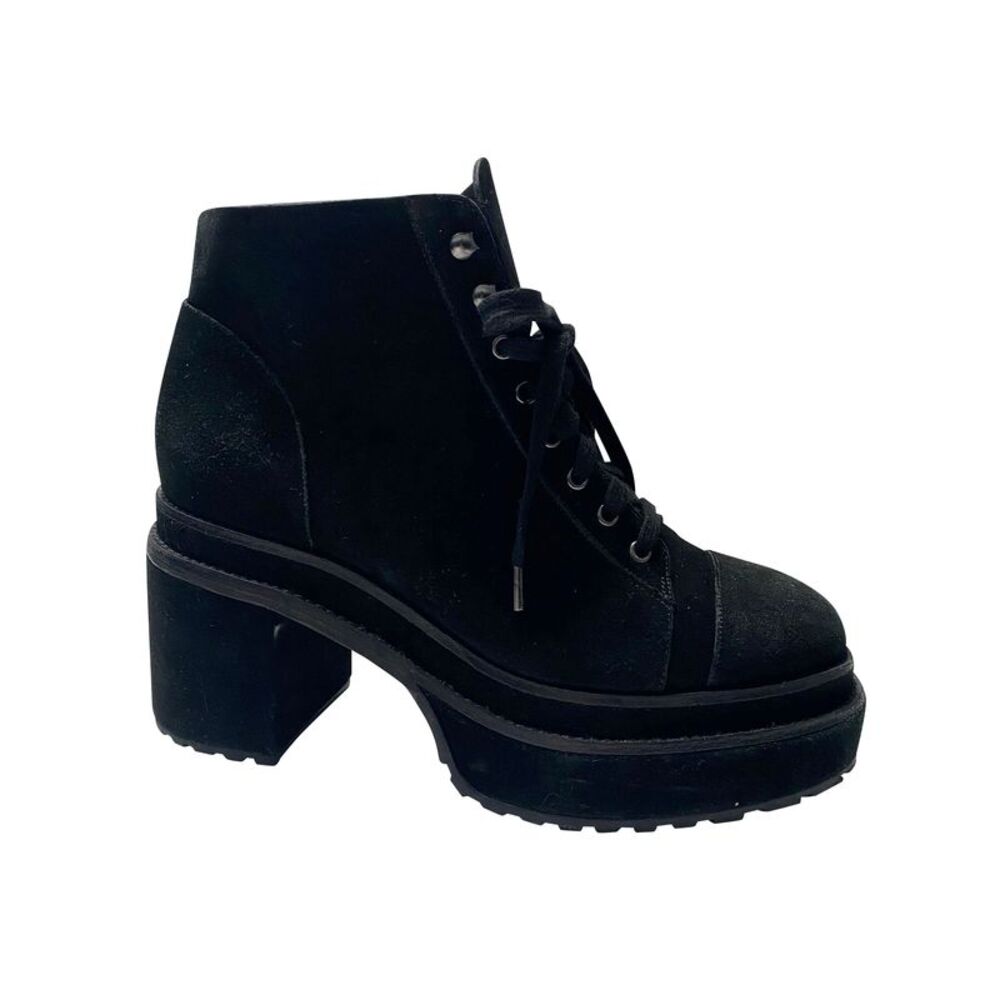 Cult Gaia Ankle Boots in Black Suede